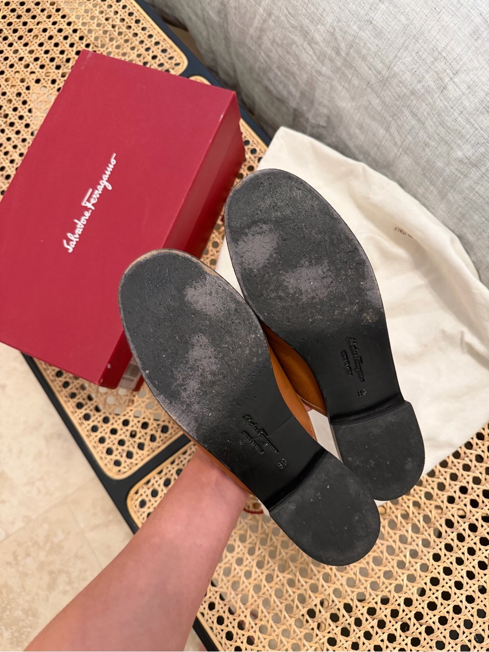 Salvatore Ferragamo Leather Gancici Mules - Picture 7 of 7